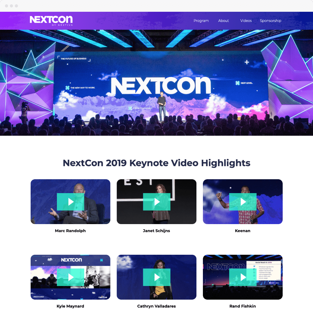 NextCon19.com - Conference Site Development